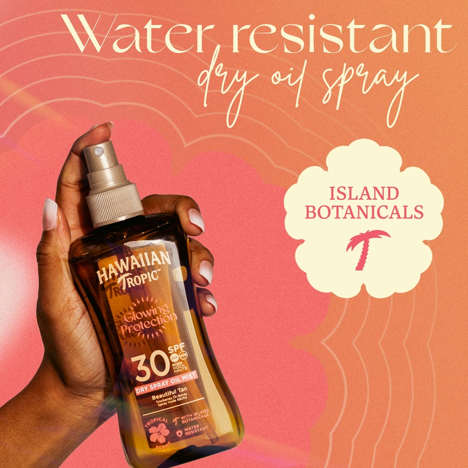 image 1 of Hawaiian Tropic Glowing Protection Sunscreen Dry Oil SPF 30 200ml