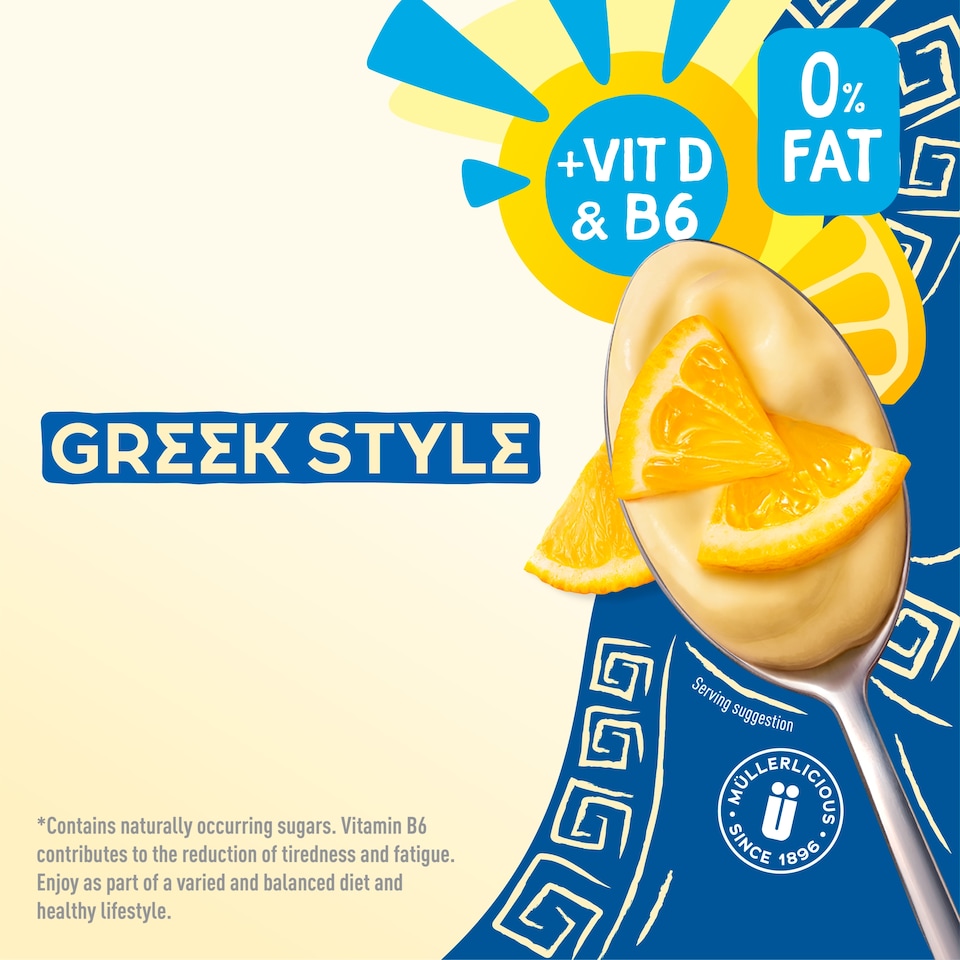 image 1 of Muller Light Greek Style Lemon Yogurt 4X115g