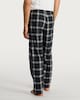 image 3 of F&F Check Print Fleece Pyjama Bottoms in Navy