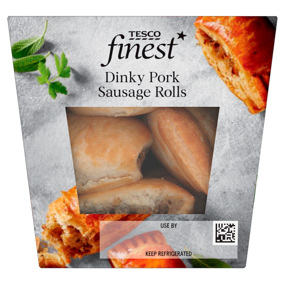 Tesco Finest Dinky Pork Sausages Rolls 144G