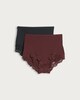 image 4 of F&F 2-Pack Contour Lace Trim Short Knickers in Purple