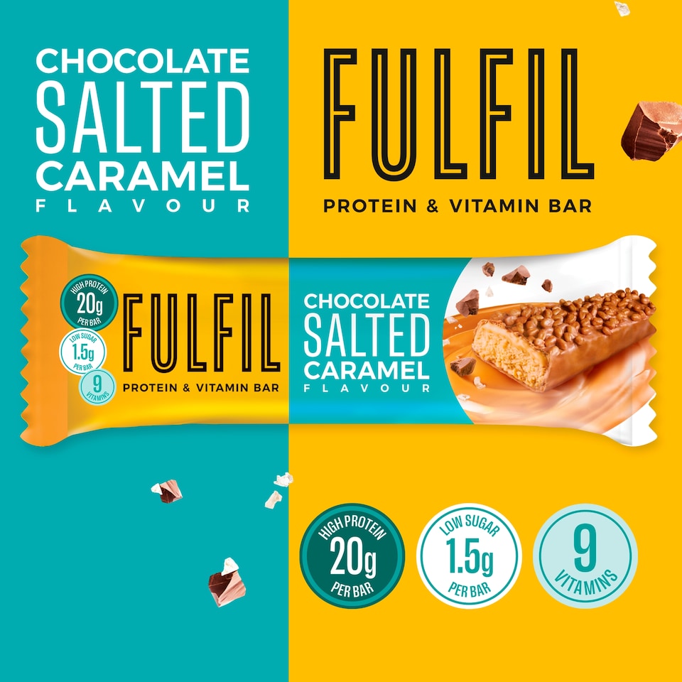image 1 of Fulfil Chocolate Salted Caramel Protein & Vitamin Bar 55g