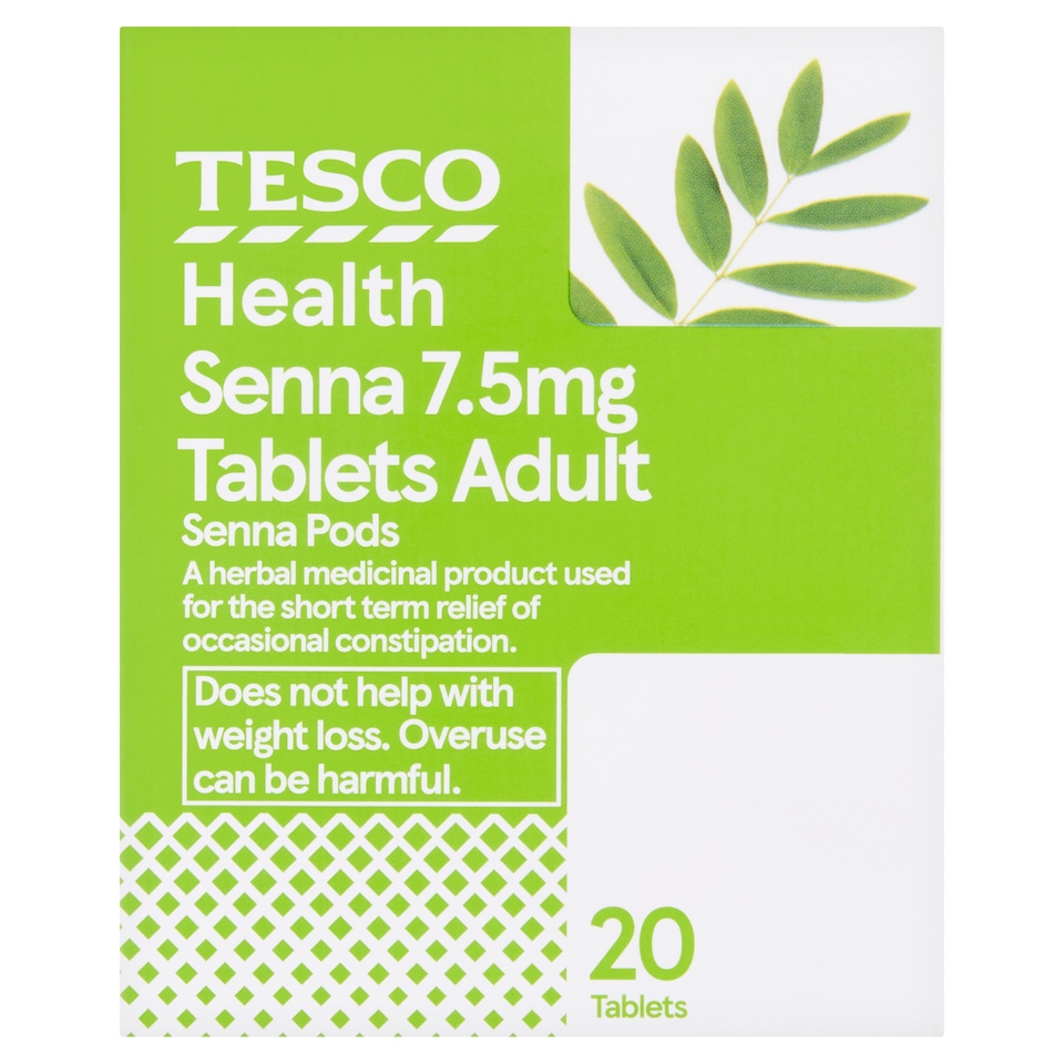 Tesco Health Senna 7.5mg Laxative Tablets for Adults 20s