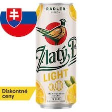 Zlatý Bažant Radler 0,0% Light Bez pridaného cukru Citrón plechovka 500 ml
