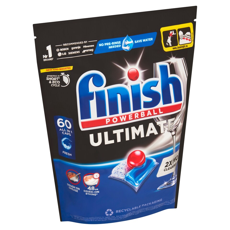 Obrázek 1 pro produkt Finish Powerball Ultimate All in 1 Fresh kapsle do myčky nádobí 60 ks 774g