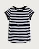 image 4 of F&F Pure Cotton Striped Short Sleeved T-Shirt in Multi Black White