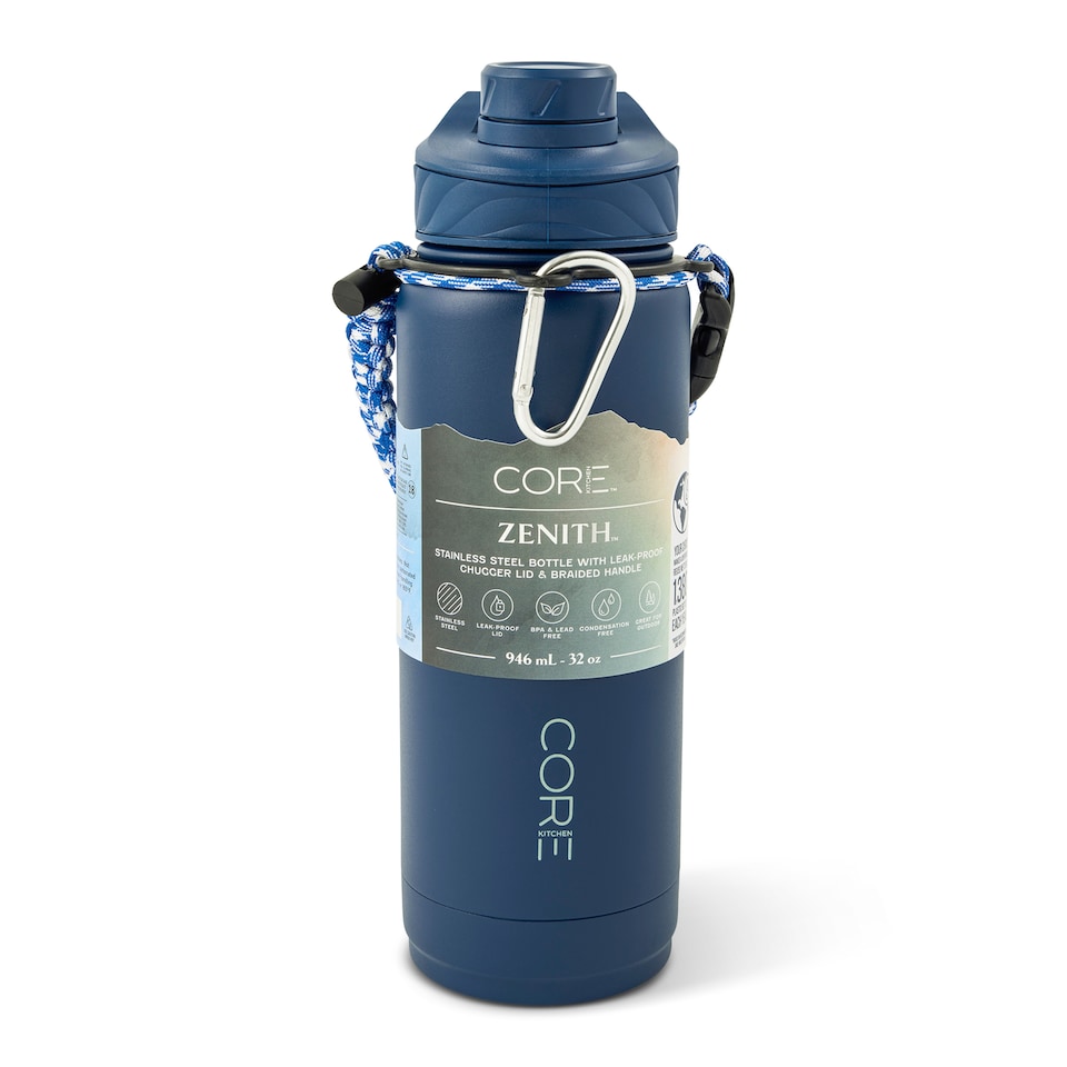 image 1 of Core Kitchen Blue Zenith Paracord Chugger Water Bottle 946ml