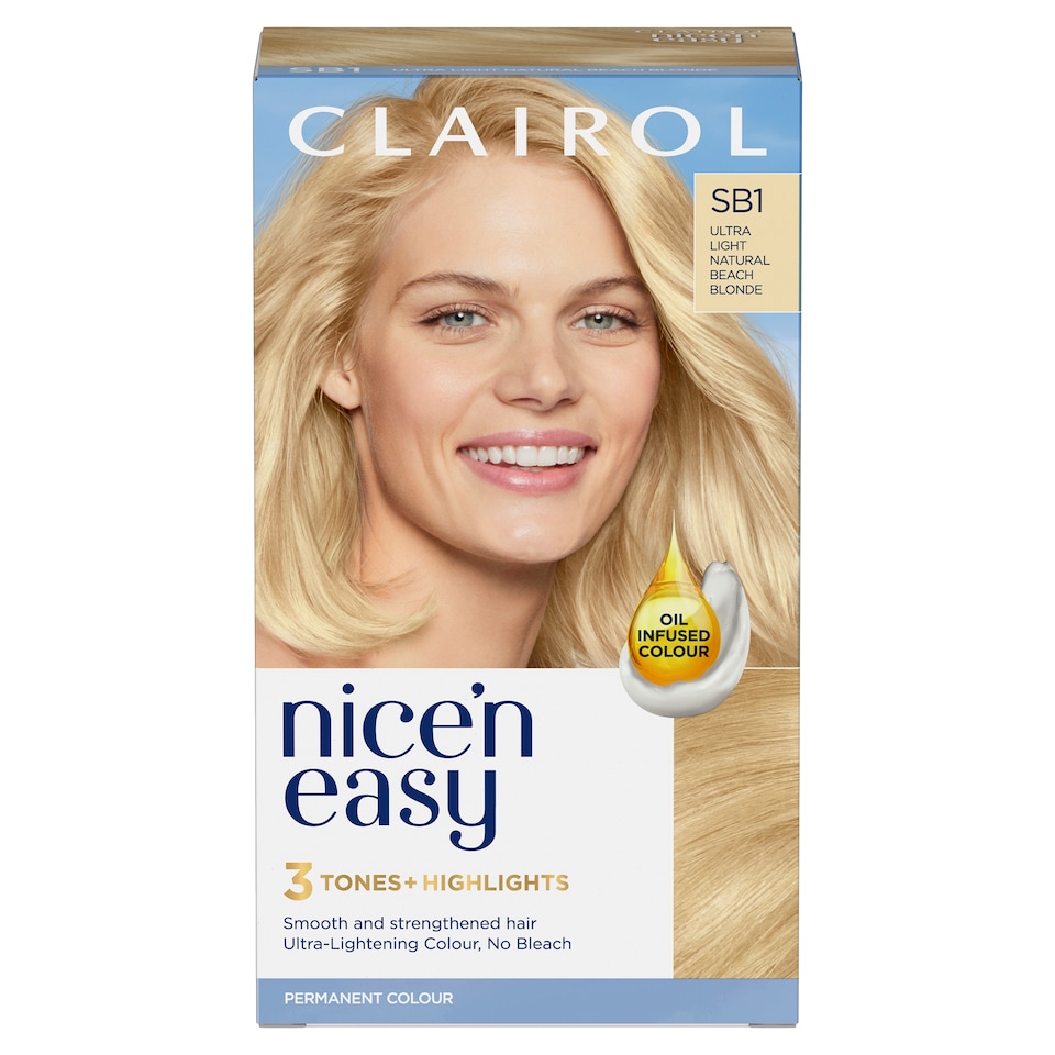 image 1 of Clairol Nice ‘N Easy Ultra Light Natural Blonde Beach Sb1 Hair Dye