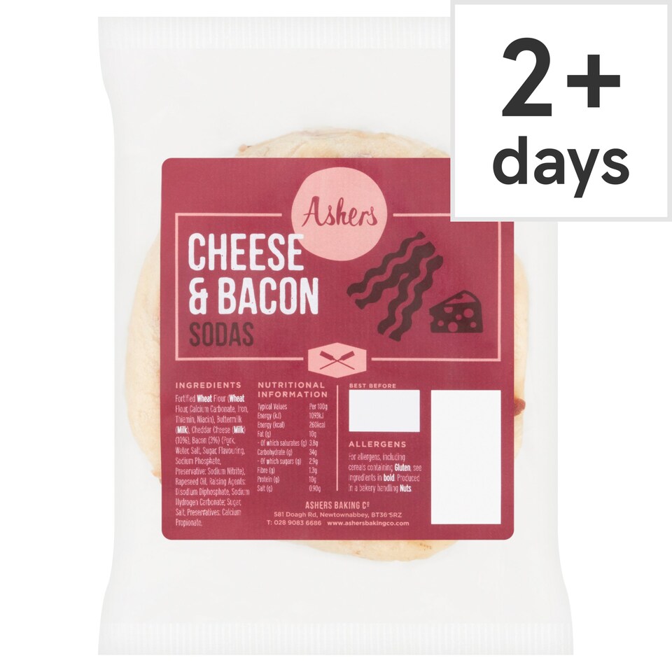 Ashers Bacon & Cheese Soda 2 Pack Tesco Groceries