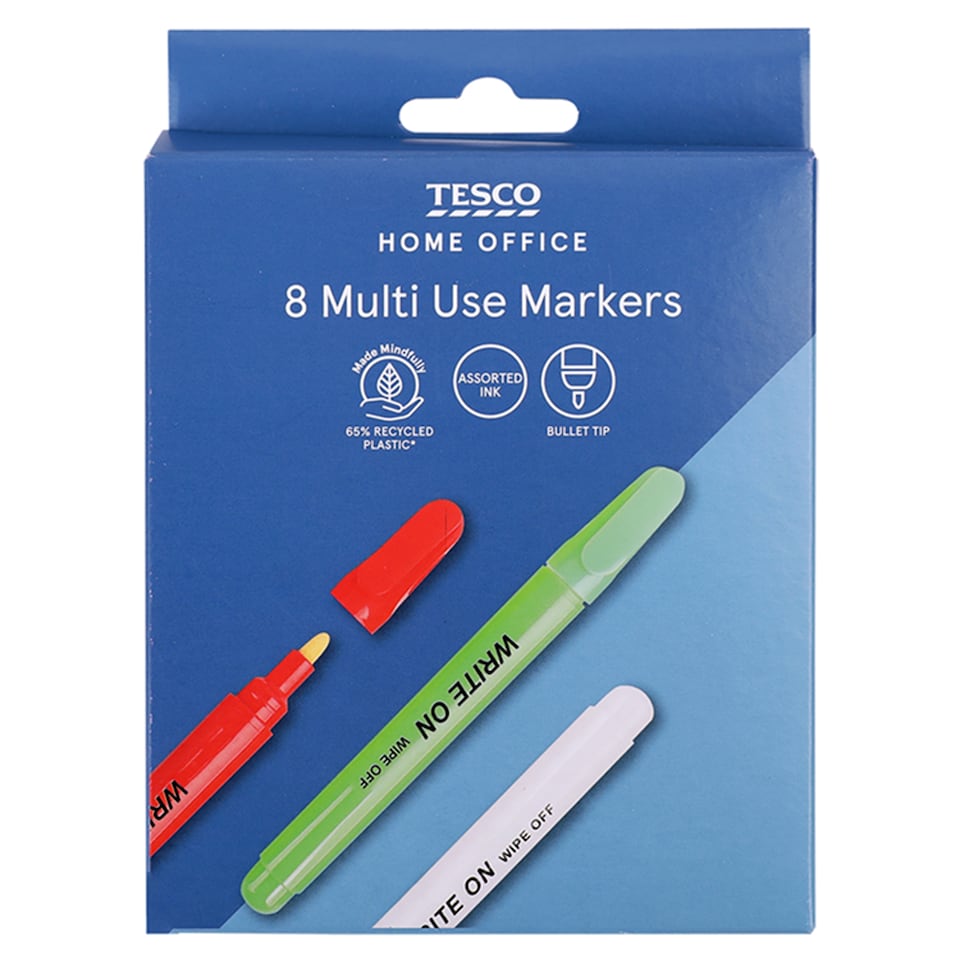 Tesco Home Office színes tábla marker 8 db