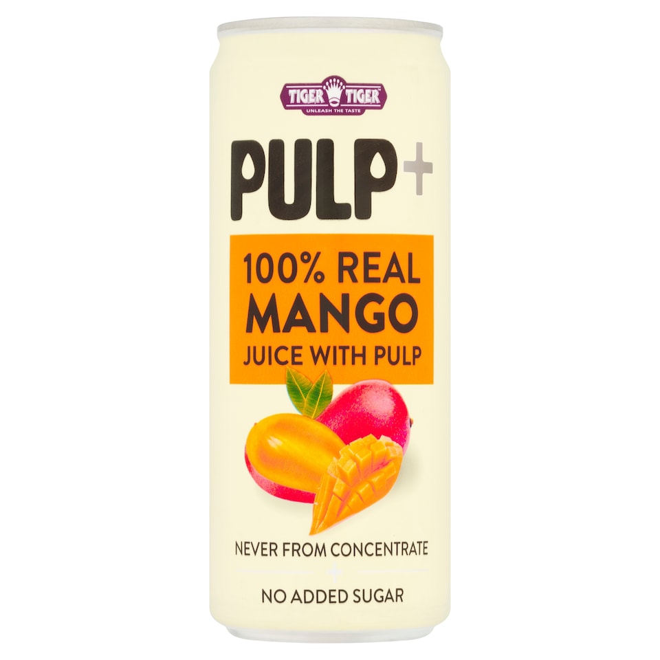 TIGER TIGER PULP+ 100% REAL MANGO JUICE WITH PULP 320ML