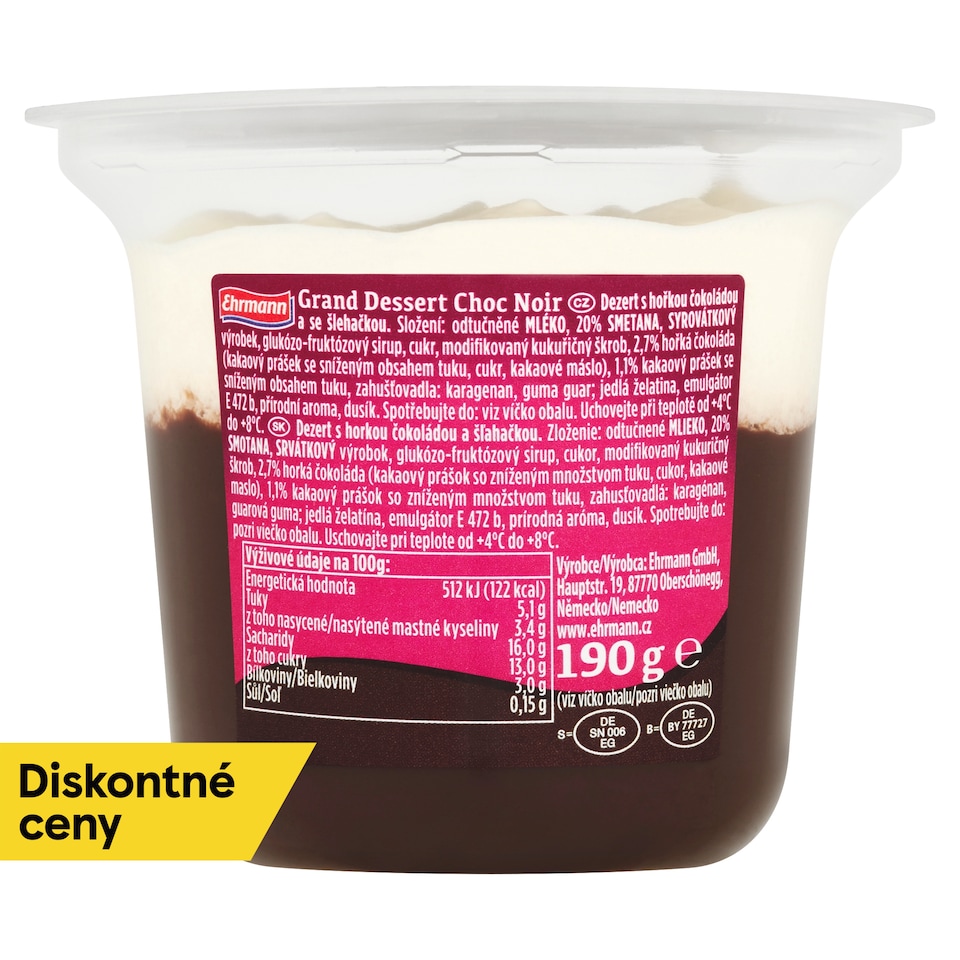 image 1 of Ehrmann Grand Dessert Choc Noir 190 g