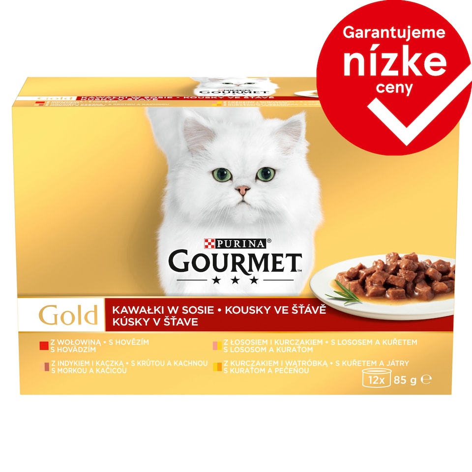 GOURMET Gold Multipack kúsky v šťave 12 x 85 g