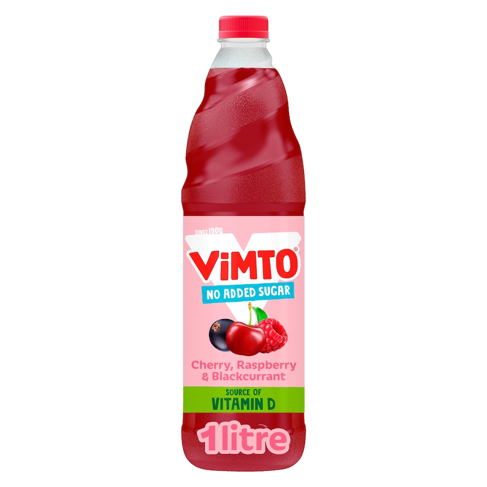 image 1 of Vimto Cherry Raspberry & Blackcurrant No Added Sugar 1L
