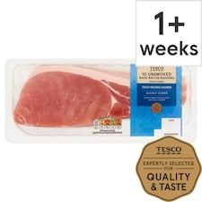 Tesco Unsmoked Back Bacon Rashers 10 Pack 300g