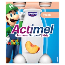 Actimel Kids Peach Immunity Yoghurt Drink Multipack 4x100g
