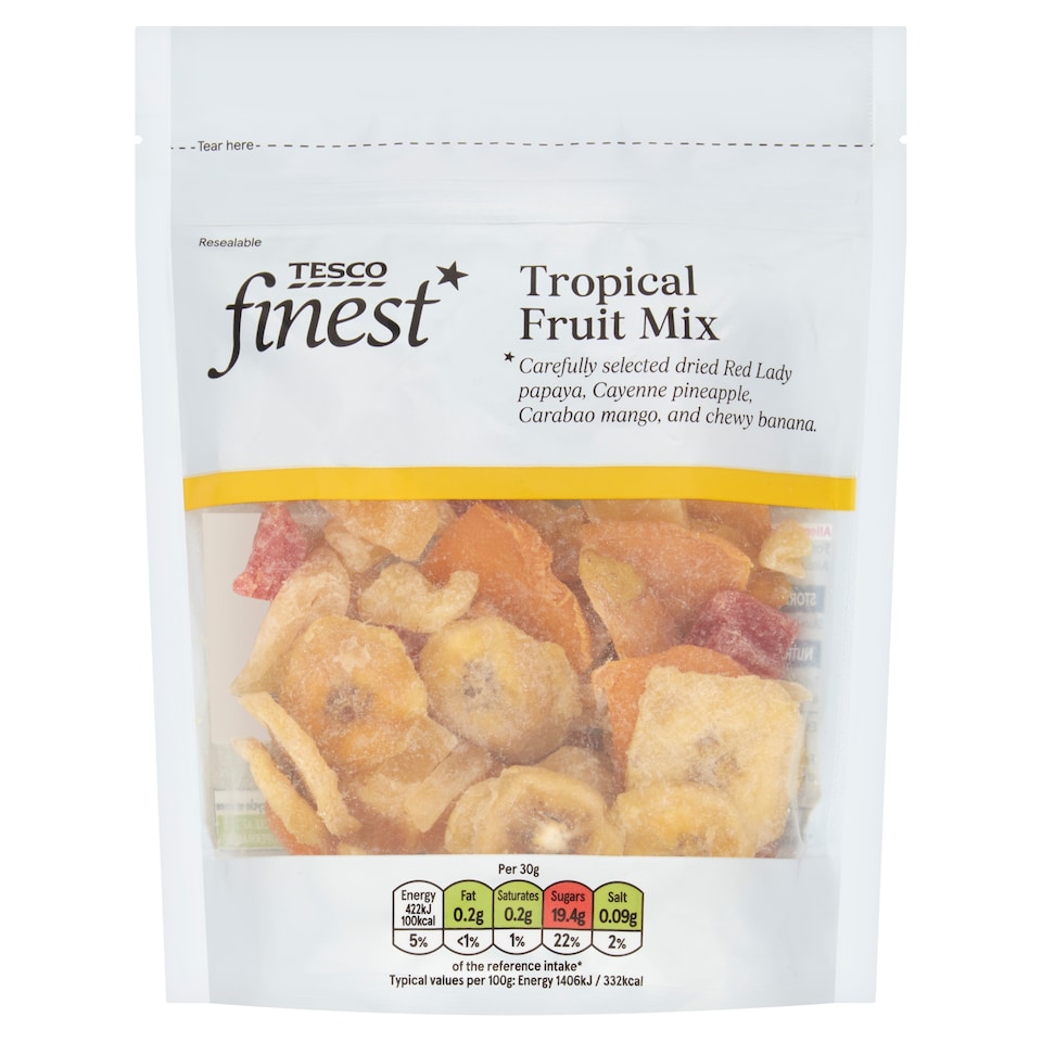 Tesco Finest Tropical Fruit Mix 125G
