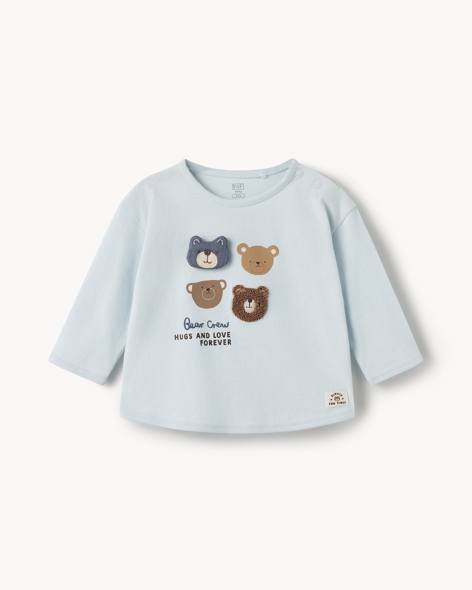 image 1 of F&F Baby 2-Piece Cotton Rich Set in Blue