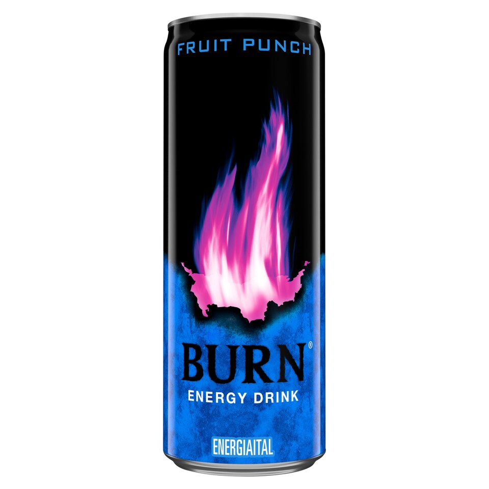 Burn Fruit Punch szénsavas vegyes gyümölcsízű energiaital, koffeinnel 250 ml