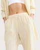 image 2 of F&F Pure Cotton Textured Striped Wide Leg Pyjama Bottoms in Multi Yellow