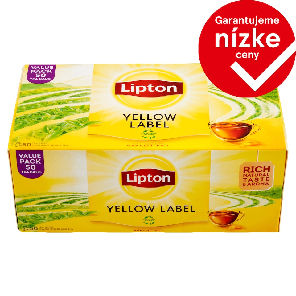 obrázok 1 z Lipton Yellow Label čierny aromatizovaný čaj 50 vrecúšok 100 g