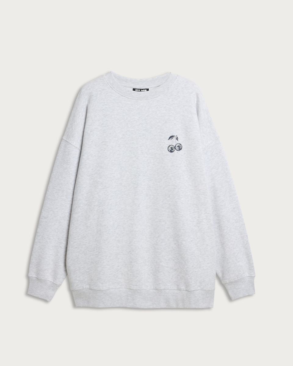 image 1 of OH ME OH MY Cotton Rich Disco Dept. Sweatshirt in Grey