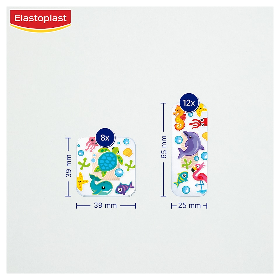 image 1 of Elastoplast Aqua Protect Kids Plasters 20 Pack
