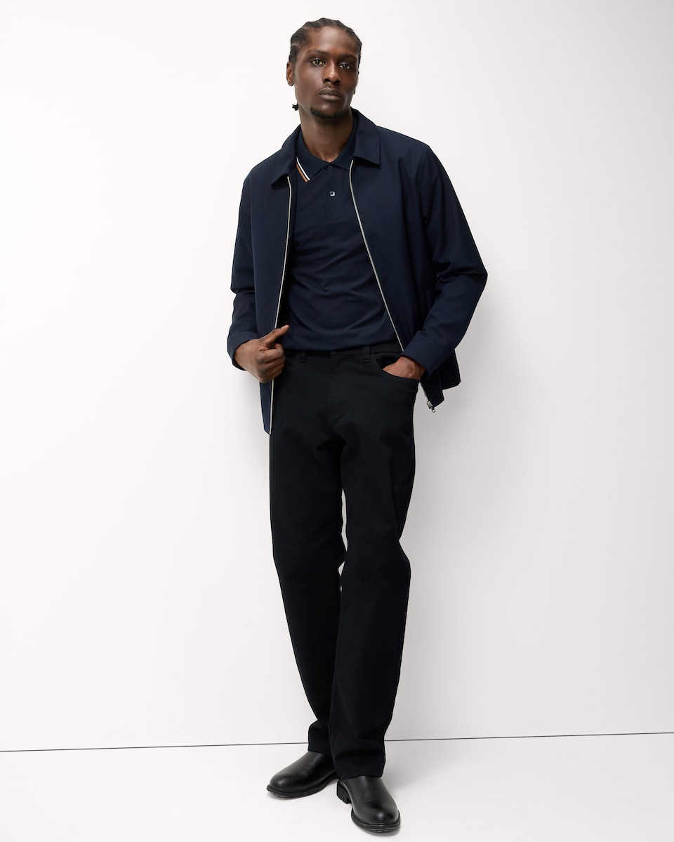 image 1 of F&F Cotton Rich Tipped Polo Shirt in Navy