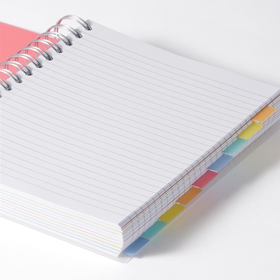 image 1 of Paperchase Rainbow A5 10 Subject Notebook
