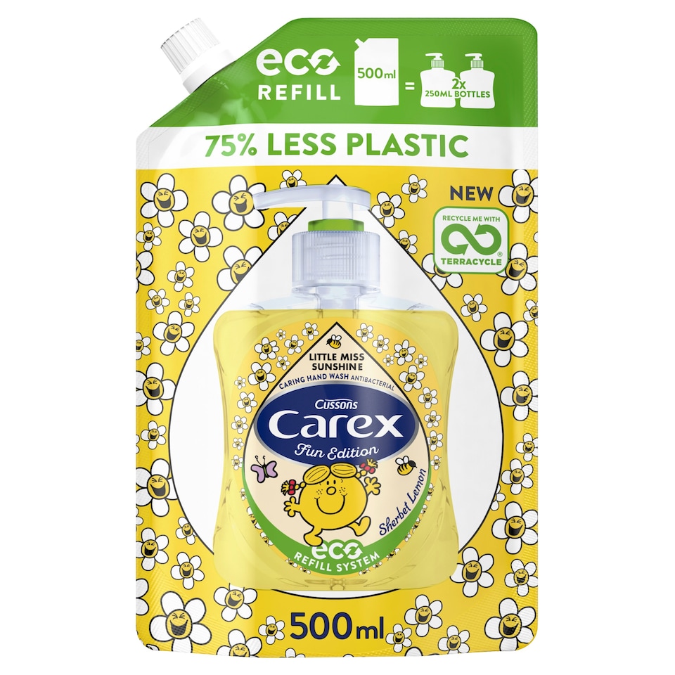 Carex Mr Men Eco Refill Hand Wash Sherbert Lemon 500Ml Tesco Groceries