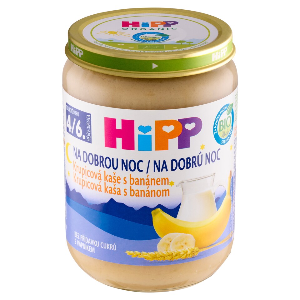image 1 of HiPP Organic Semolina Porridge with Banana for Good Night 190g