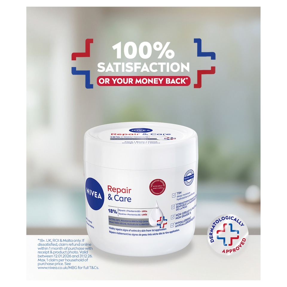 image 1 of NIVEA Repair & Care Moisturiser Very Dry & Rough Skin 400ml