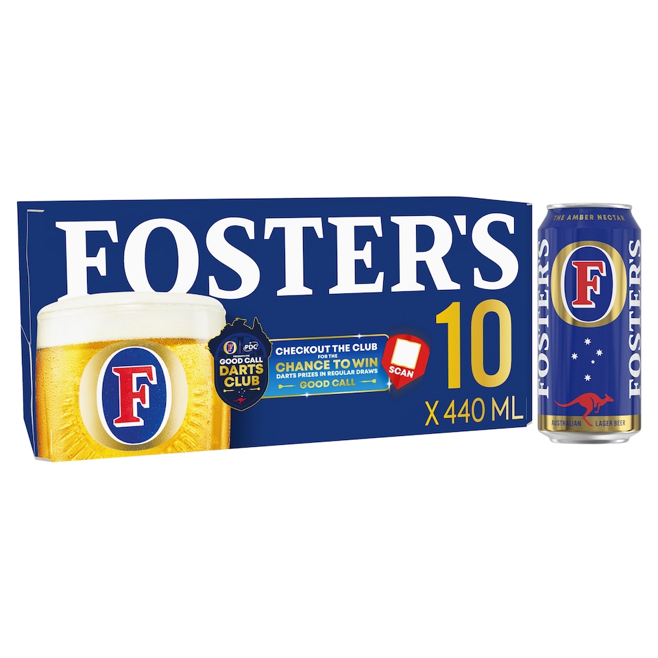 Foster's Lager Beer Can 10x440ml