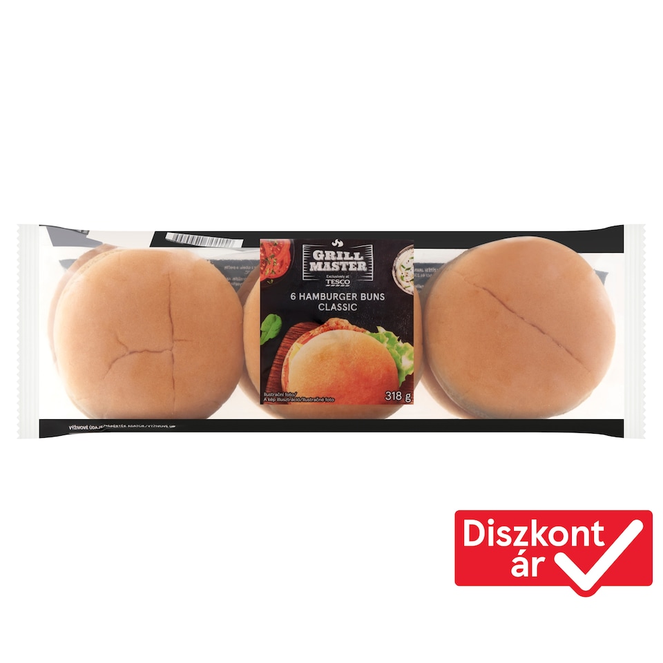 Grill Master hamburger zsemle 6 x 53 g (318 g)