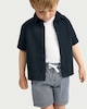 image 2 of F&F Boys 3-Piece Pure Cotton Shirt, T-Shirt and Shorts Set in Navy