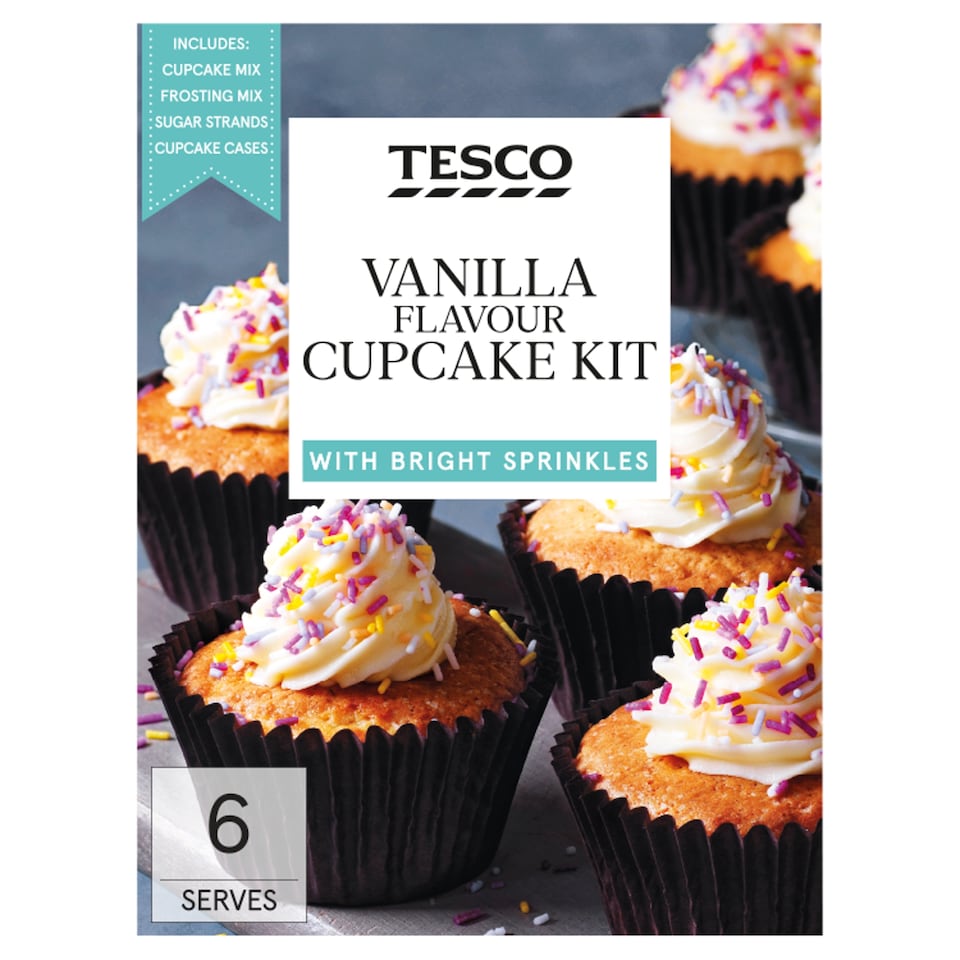 Tesco Vanilla Cupcake Mix 290G