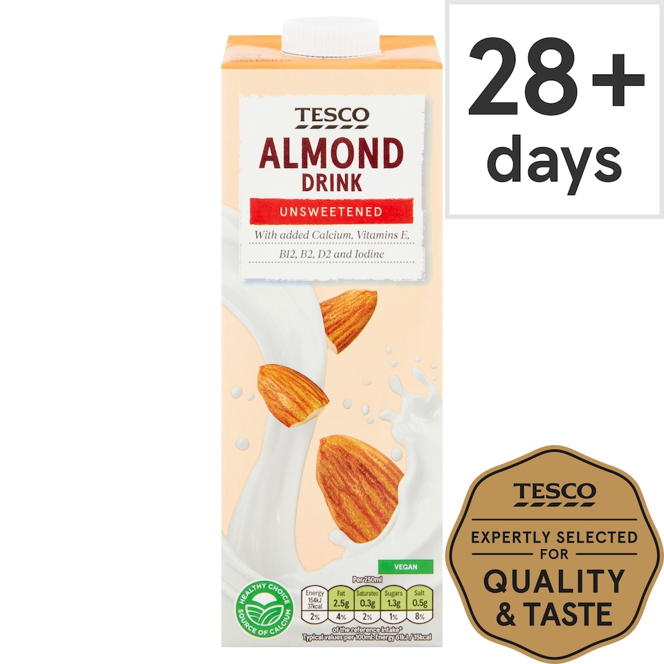 Tesco Unsweetened Almond Drink 1L