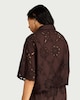 image 3 of The F&F Edit Pure Cotton Embroidered Scallop Hem Co-ord Shirt in Chocolate