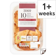 Tesco Mini Beef Pasties 10 Pack 300g