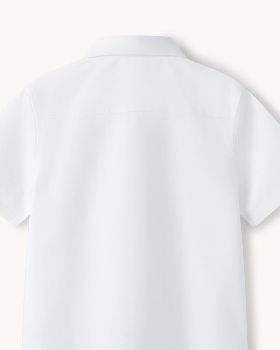 image 1 of F&F School Girls 5-Pack Regular Fit Short Sleeved Shirts in White