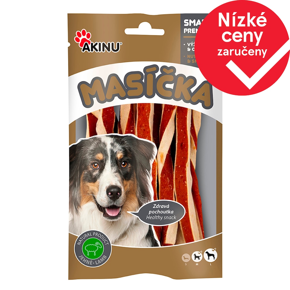 Akinu MASÍČKA jehněčí twister pamlsek pro psy 75 g
