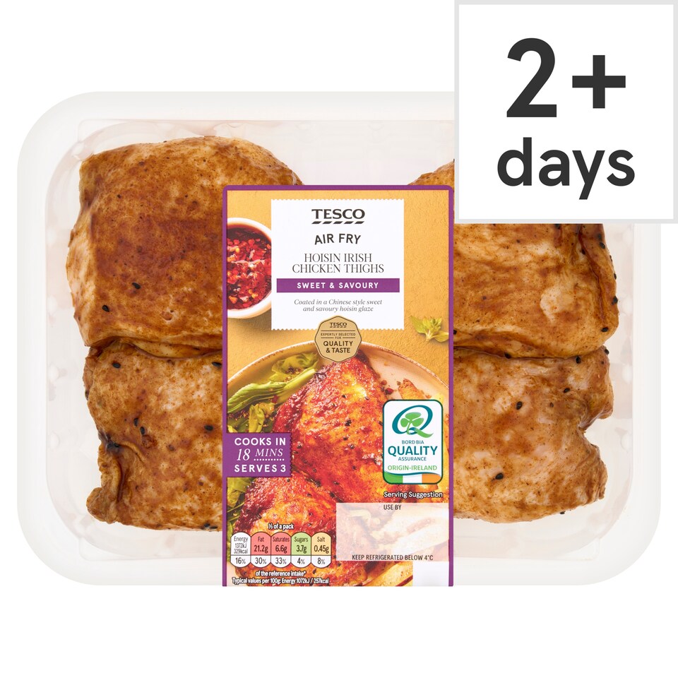 Tesco Air Fry Hoisin Irish Chicken Thighs 600g