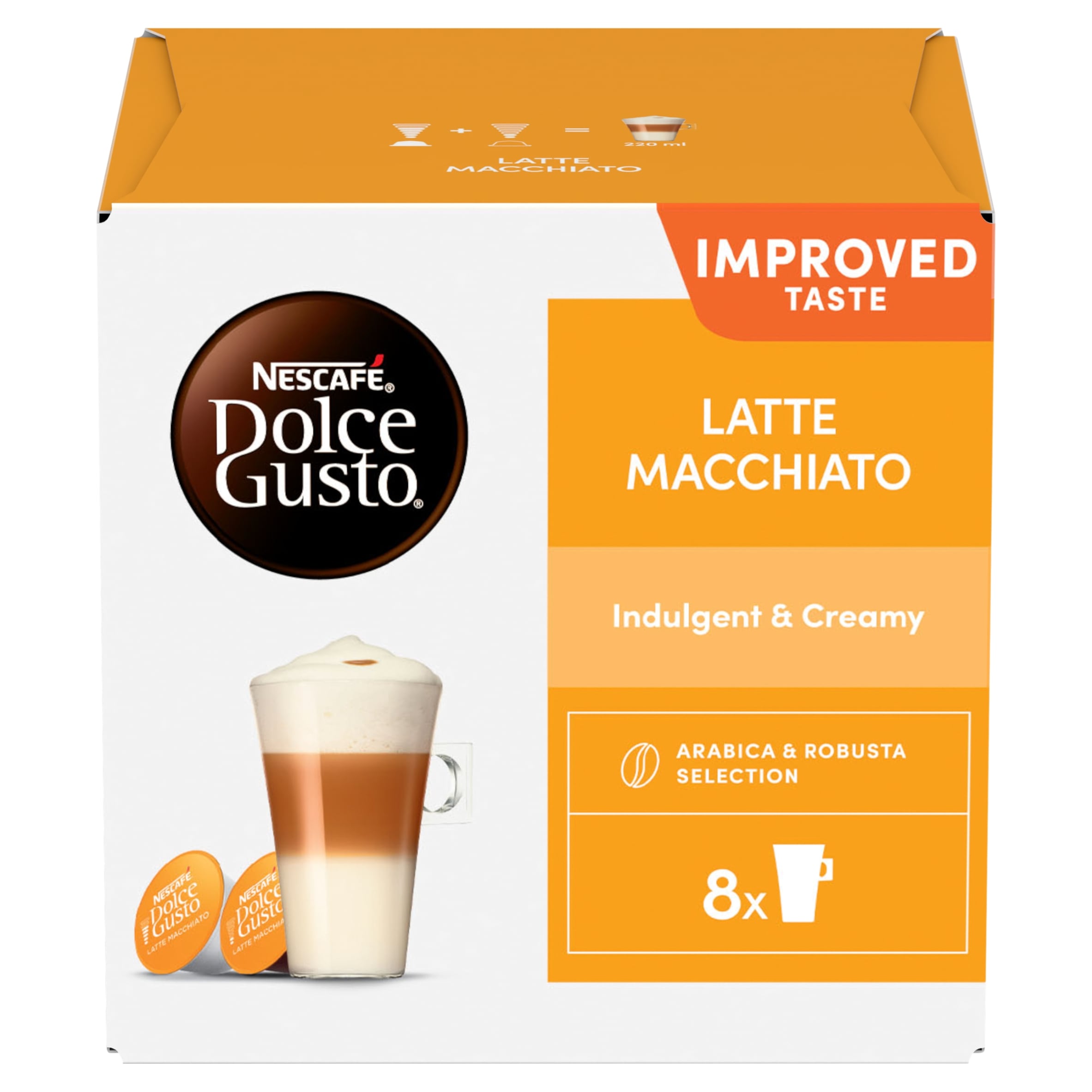 Nescafe Dolce Gusto Latte Macchiato Coffee Pods x16 183.2g