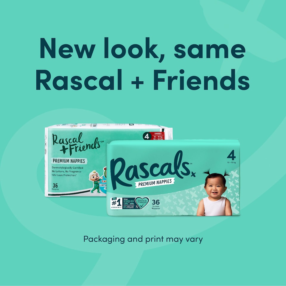 image 1 of Rascal Plus Friends Premium Nappies Size 6 54 Pack