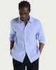 image 1 of F&F Pure Linen Button Up Shirt in Multi Blue