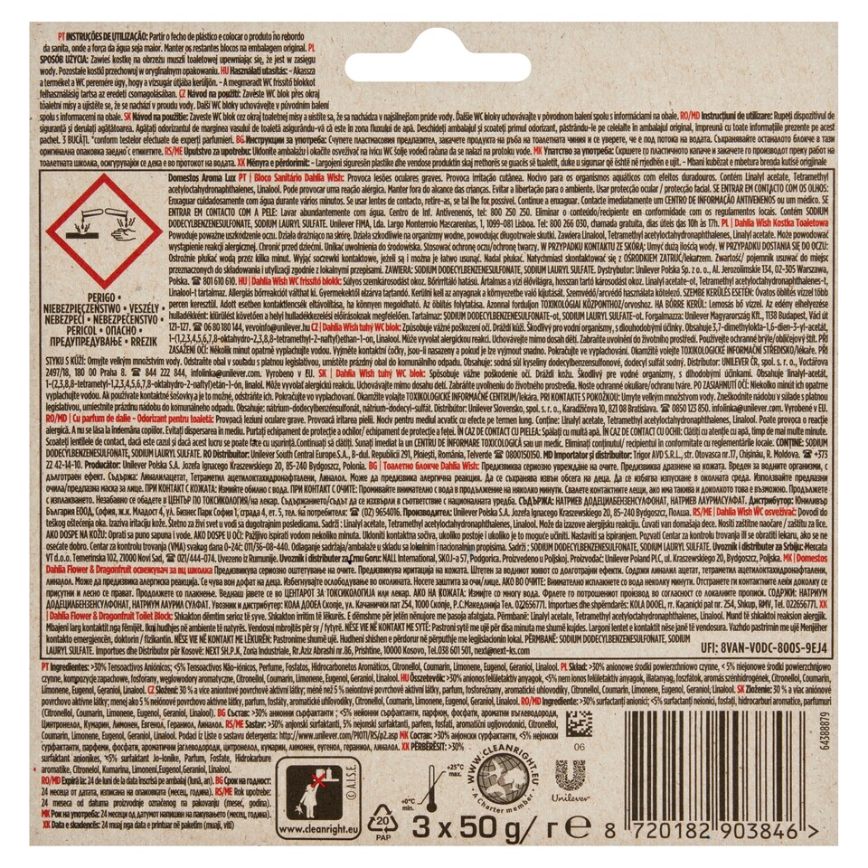 obrázok 1 z Domestos Aroma Lux Dahlia Wish 3 x 50 g