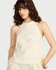 image 2 of The F&F Edit Striped Halter Neck Co-ord Top in Ecru