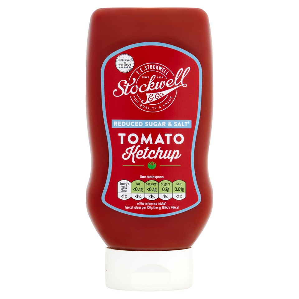 Stockwell & Co. Reduced Salt and Sugar Tomato Ketchup 530g