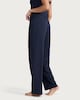 image 3 of OH ME OH MY Cotton Rich Ribbed Button Detail Pyjama Bottoms in Navy