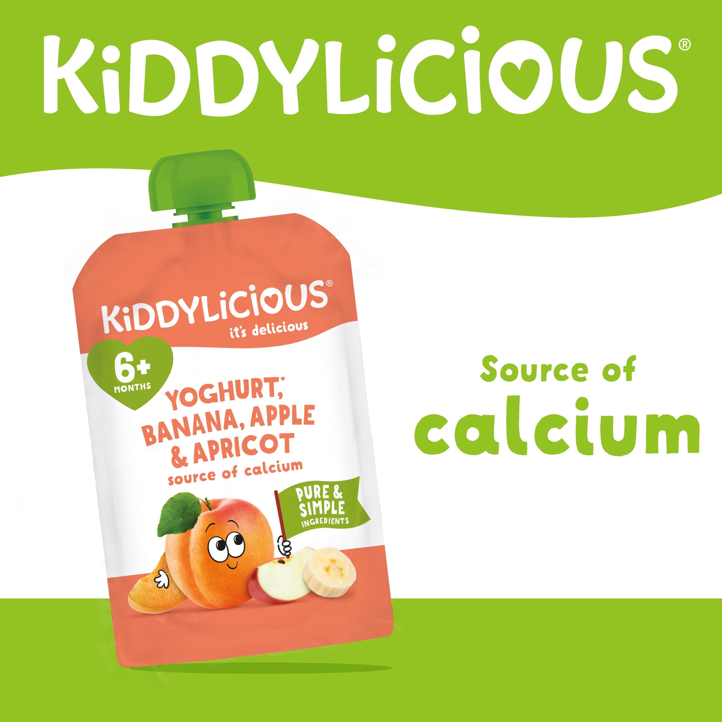 Kiddylicious Yogurt, Banana, Apple and Apricot 100g thumbnail 2